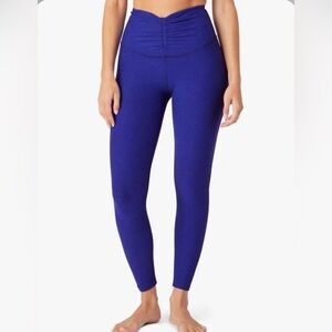 Beyond Yoga Blue Heather Spacedye Centered Midi Leggings Size XS